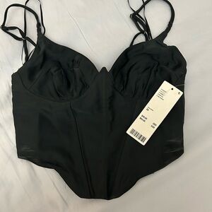 NWT, urban outfitters black corset top
